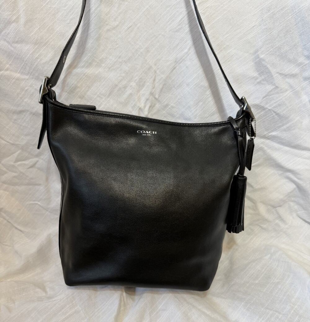 Copied - Coach Legacy Duffle Hobo Bag black leather purse cross body bag